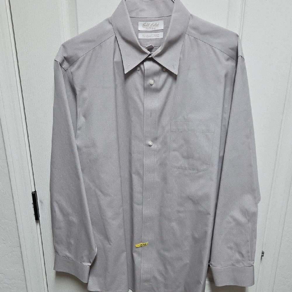 Roundtree & Yorke Gray Dress Shirt Classic Design
